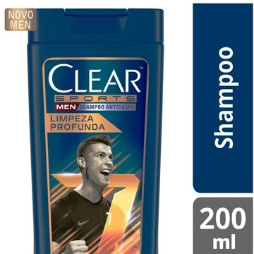 Shampoo Clear Anticaspa Limpeza Profunda, Men, 200ml