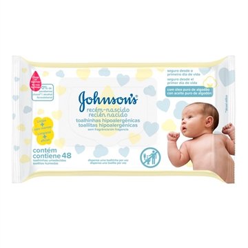 Toalhas Umedecidas Johnson's Baby Recém Nascido  - Pacote com 48 Toalhas