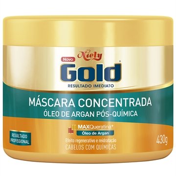 Máscara Hidratação Concentrada Niely Gold Óleo Argan Pos Química 430g
