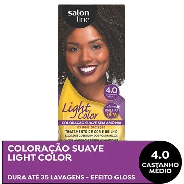 Tintura Salon Line Light Color 4.0 Castanho Médio