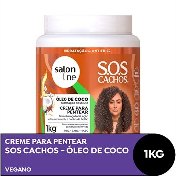 Creme Para Pentear Salon Line SOS Coco 1kg