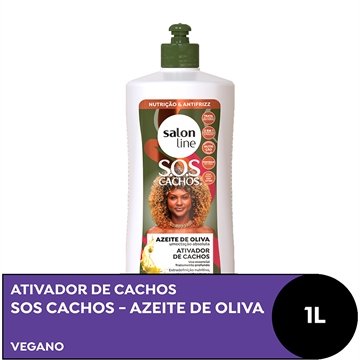 Creme Ativador De Cachos Salon Line SOS Azeite De Oliva 1 Litro