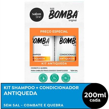Shampoo + Condicionador Salon Line Bomba Antiqueda 200ml