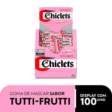 Quais são as frutas usadas para o sabor tutti-frutti dos chicletes