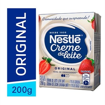 Creme de Leite Nestlé UHT 200g Embalagem com 27 Unidades