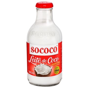 Leite de Coco Sococo Tradicional 200ml Embalagem com 24 Unidades