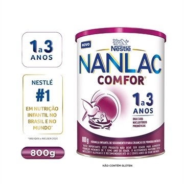 Fórmula Infantil Nanlac Comfor 1 a 3 Anos 800g