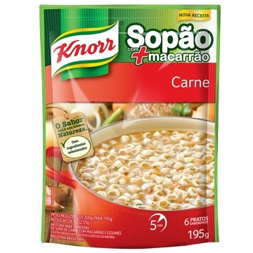 Sopão Knorr com Macarrão e Carne Sachê 195g