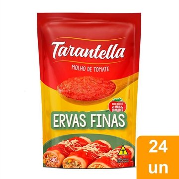 Molho de Tomate Tarantella com Ervas Finas 40g Embalagem com 24 Unidades