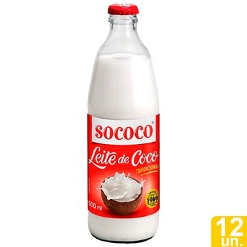 Leite de Coco Sococo Tradicional 500ml Embalagem com 12 Unidades