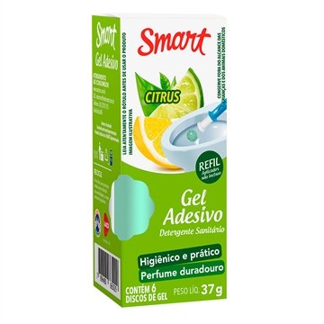 Gel Adesivo Smart Citrus Refil 37g Embalagem com 6 Discos