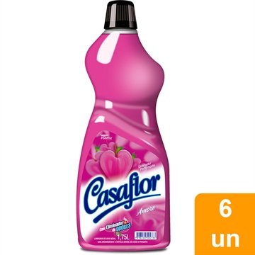 Limpador Perfumado Casaflor Amore 1,75L - Embalagem com 6 Unidades