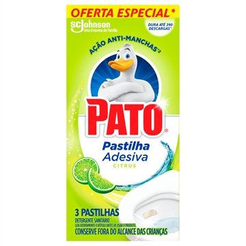 Pastilha Adesiva Pato Citrus - Embalagem com 3 Unidades