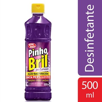 Desinfetante Pinho Bril Campos de Lavanda 500ml - Embalagem c/ 12 Unidades