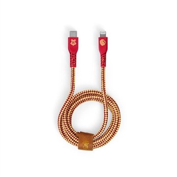 Cabo Lightning Para Usb-C 1,2M Iphone Harry Potter Grifinoria - Vermelho - Iwill.