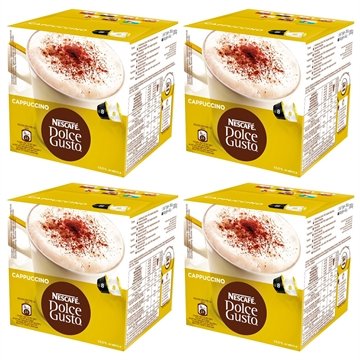 Kit Dolce Gusto Cappuccino 4 Embalagens Total de 64 Cápsulas (32 Café + 32 Leite) - Nescafé