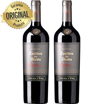 Kit Vinho Tinto Chileno Blend Casillero Del Diablo Devil's Collection Red 750 ml - 2 garrafas
