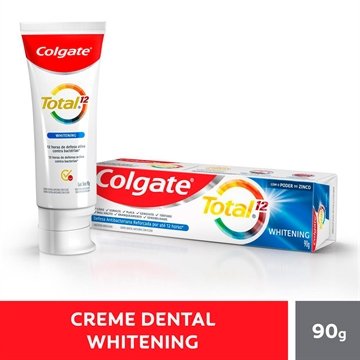 Creme Dental Colgate Total 12 Whitening 90g Embalagem com 12 Unidades