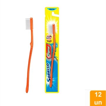 Escova Dental Sorriso Original Macia Embalagem 12 Unidades