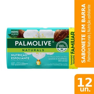 Sabonete Palmolive Naturals Nutrição Esfoliante 150g - Embalagem com 12 Unidades
