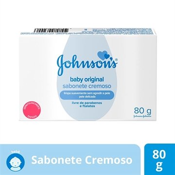 Sabonete Johnson Baby Branco 80g - Embalagem com 6 Unidades