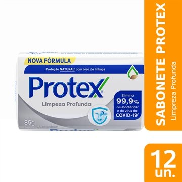 Sabonete Protex Limpeza Profunda Antibacteriano 85g Embalagem com 12 Unidades