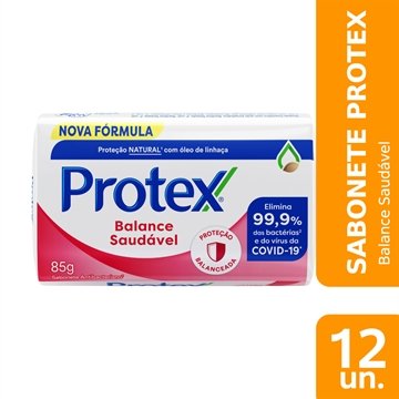 Sabonete Protex Balance Saudável Antibacteriano 85g Embalagem com 12 Unidades