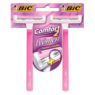 Aparelho de Barbear Bic Comfort Twin For Women - Embalagem com 2 Unidades