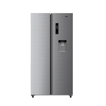Geladeira Side By Side Frost Free 480 L Hq Inverter Com Dispenser De Água Inox Hq-480Sbswdk