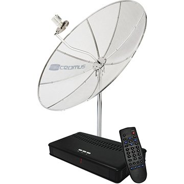 Antena Parabólica Cromus 1,50M Multiponto com Receptor CR1500