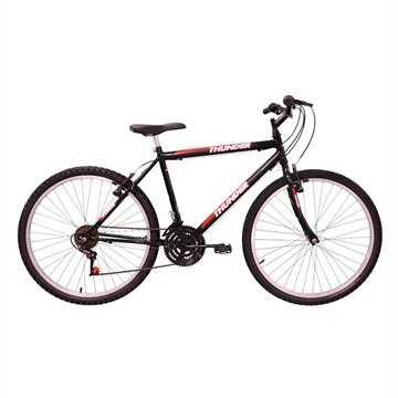 Bicicleta para Adulto Track Bikes Thunder | Aro 26, 18 Marchas, Quadro de Aço, Preta