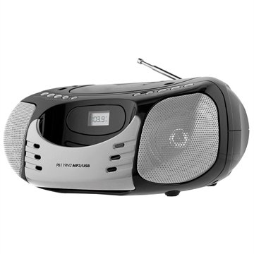 Rádio Boombox Philco PB119N2, CD, USB, MP3, Rádio FM, Display Digital, 5W RMS