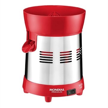 Extrator de Frutas Mondial E24 Turbo Premium, 250W, 1,25 Litros, Vermelho/Inox, Bivolt