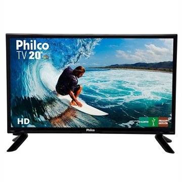 TV LED 20" Philco PH20M91D com Conversor Digital com 1 USB, 1 HDMI, Guide, Sleep Timer, Closed Caption, 60Hz