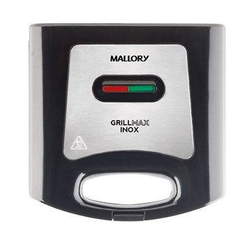 Sanduicheira Grill Mallory Max Antiaderente 750W Preto/Inox 110V