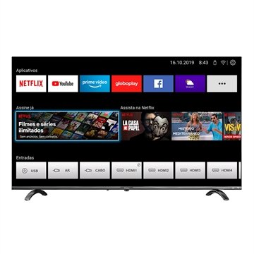 Smart TV LED 55" Philco PTV55Q20SNBL 4K LCD com Wi-Fi, 2 USB, 2 HDMI, Netflix, 60 Hz