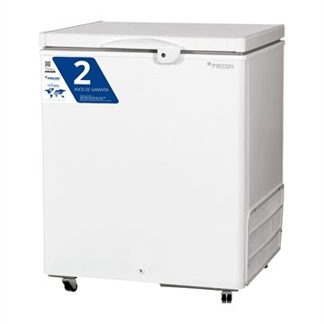 Freezer Horizontal Fricon 216L HCED216 | Dupla Ação, Rodízio Duplo Giratório, Branco 220V