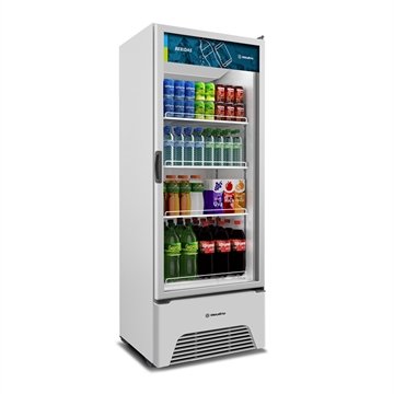 Refrigerador Vitrine Metalfrio 572 Litros VB52AH | Optima Frost Free, Porta de Vidro, Branco, 110V