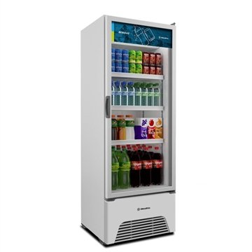 Refrigerador Vitrine Metalfrio 398 Litros VB40AL | Frost Free, Porta de Vidro, Branco, 220V