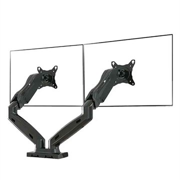 Suporte De Mesa Para 2 Monitores Articulado De 17 A 27 Com Ajuste De Altura E Pistão A Gás F160