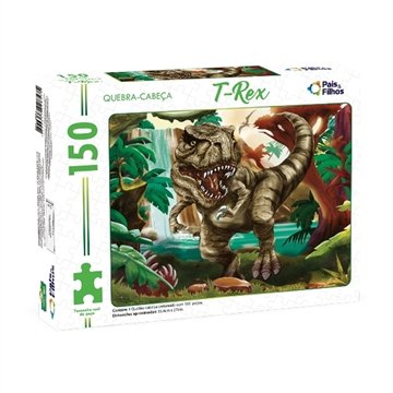 Quebra Cabeça Pais e Filhos T-Rex 150 Peças