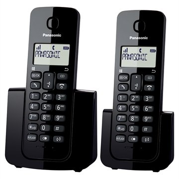 Telefone sem Fio Panasonic KX-TGB112LBB com Identificador de Chamadas + Ramal, Preto