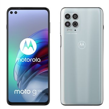 Smartphone Motorola Moto G100, Lumi. Sky, Tela de 6.7", 5G-Wi-Fi+NFC, And. 11, Câm Tras. de 64+16+2MP, Frontal de 16+8MP, 256G