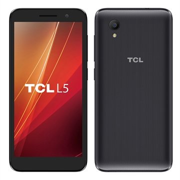 Smartphone TCL L5, Preto, Tela de 5", 4G+Wi-Fi, Android 8, Câm. Tras. de 8MP, Frontal de 5MP, 16GB