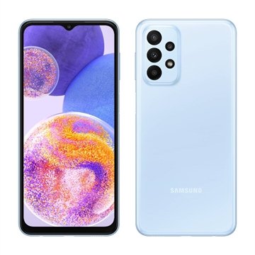Smartphone Samsung Galaxy A23 Azul, Tela 6.6", 4G+Wi-Fi+NFC, And. 12, Câm. Tras. de 50+5+2+2MP, Frontal 8MP, 4GB RAM, 128GB