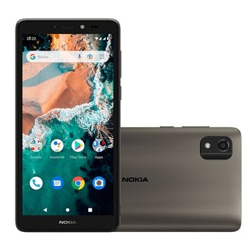 Smartphone Nokia C2 Segunda Edição, Cinza, Tela 5.7" | 4G+Wi-Fi, Câm. Traseira 5MP e Câm. Frontal 2MP, 2GB RAM, 32GB