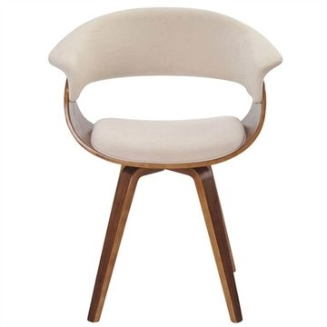 Kit 06 Cadeiras Decorativas para Escritorio Recepcao Ohana Fixa Linho Bege G56 - Gran Belo