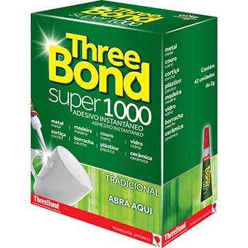 Cola Super Three Bond 1000 2g - Embalagem com 42 Unidades