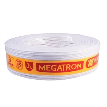 Cordão Paralelo Megatron 2x0,75mmx100m Rolo 300V Branco
