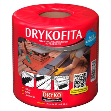 Drykofita Fita Aluminizada Impermeabilizante Dryko 15cmx10m